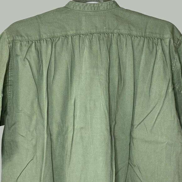 Sandrine Rose Twill Long Sleeve Oversized Dress Moss Women's Small NWT - Picture 9 of 12